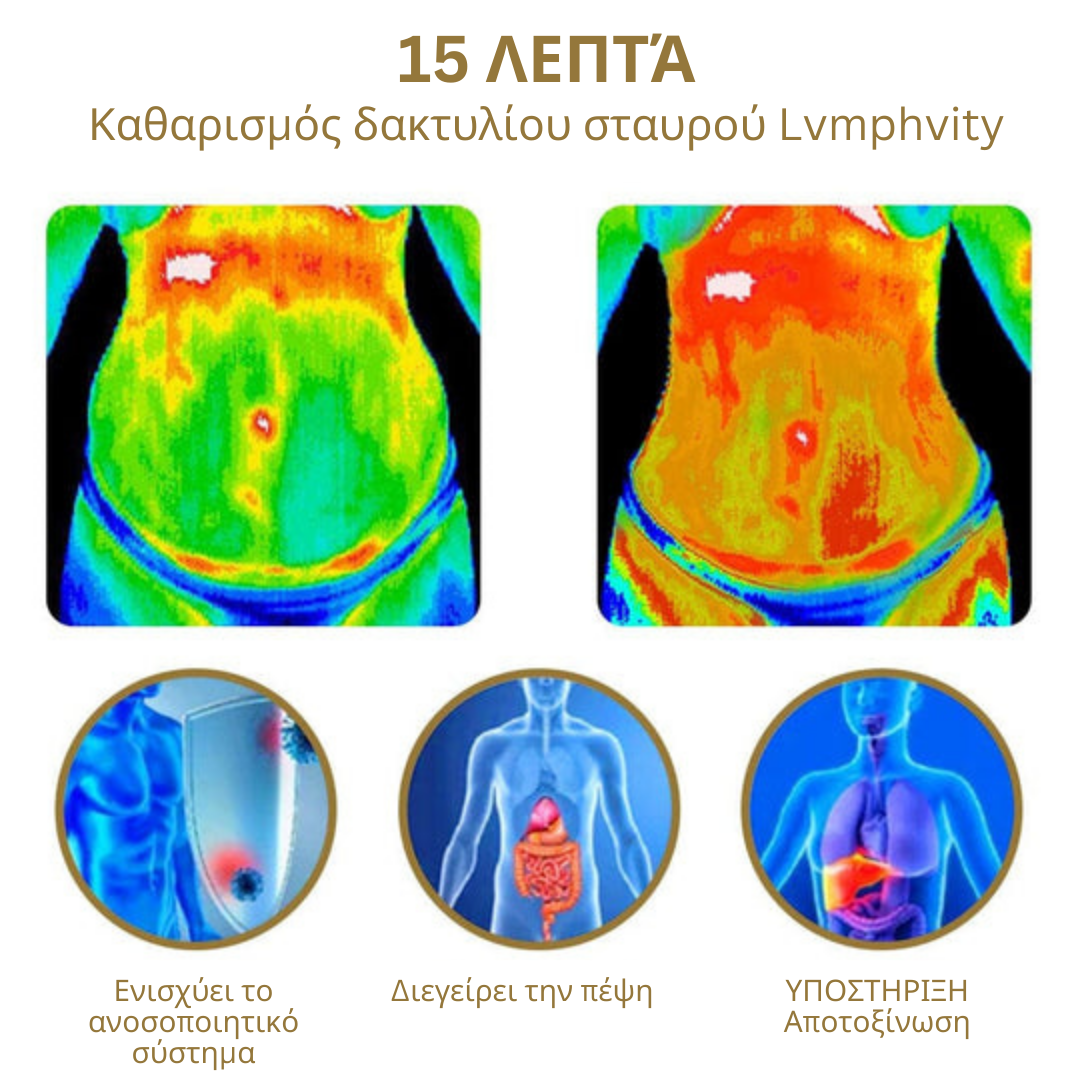 Δαχτυλίδι flysmus Voghtic Magnetique Lvmphvity για καθαρισμό σε σχήμα σταυρού