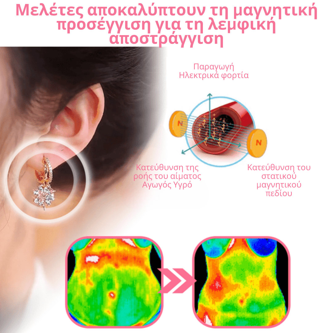 Σκουλαρίκια flysmus Lymphvity MagneTherapy (Αποκλειστική προσφορά : Αγοράστε 1 και κερδίστε 2 δωρεάν 🎁)