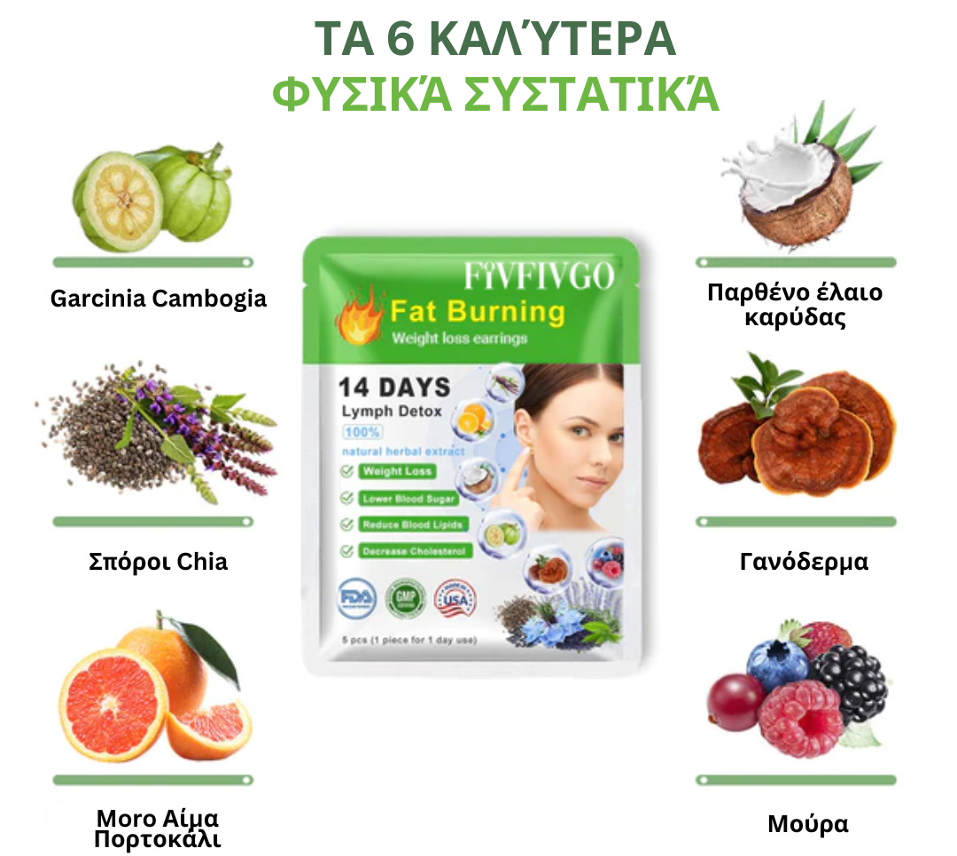 Σκουλαρίκια Fivfivgo EarAcupressure Magnet Therapy Detox