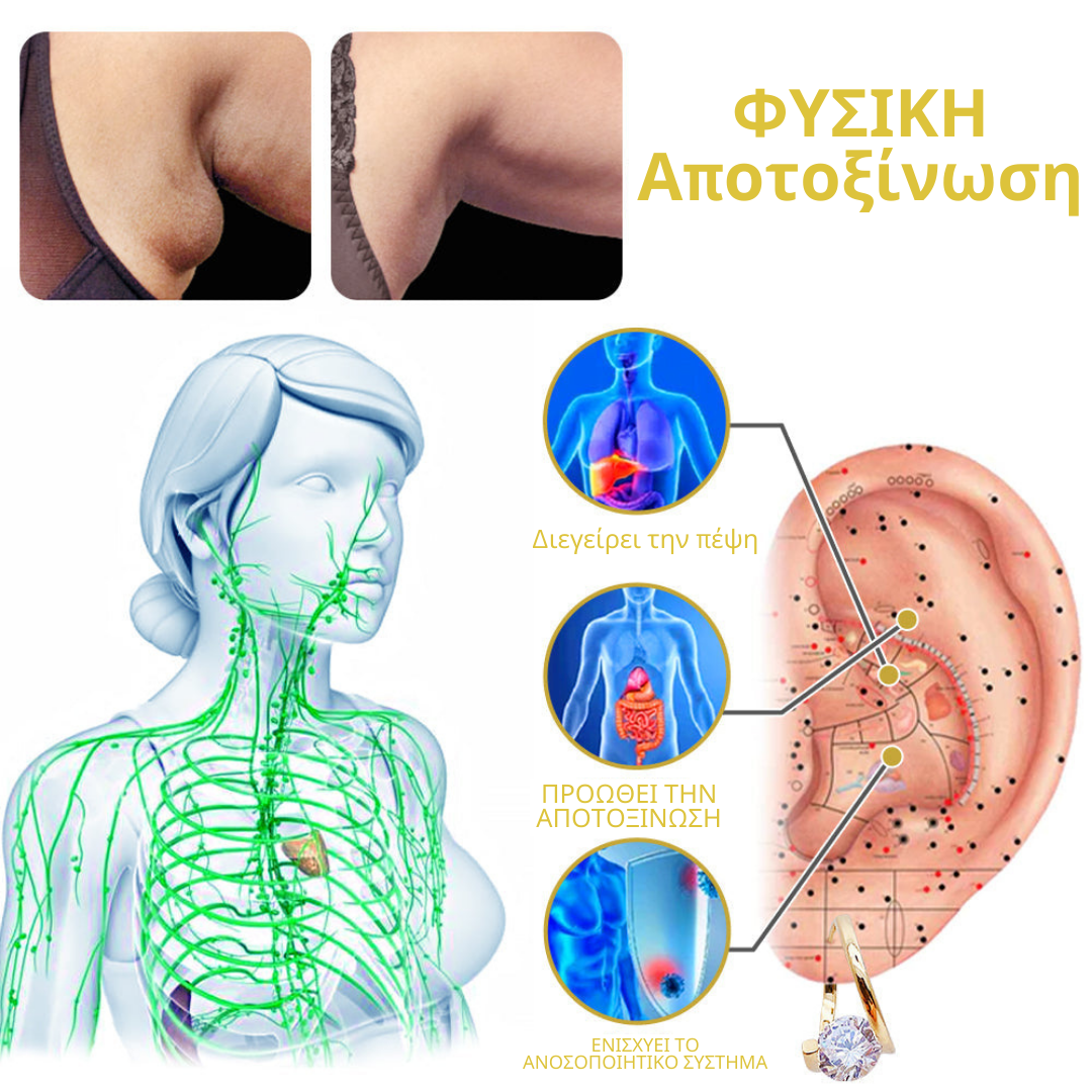 Σκουλαρίκια flysmus™ Halolux Lymphvity Γερμανίου **