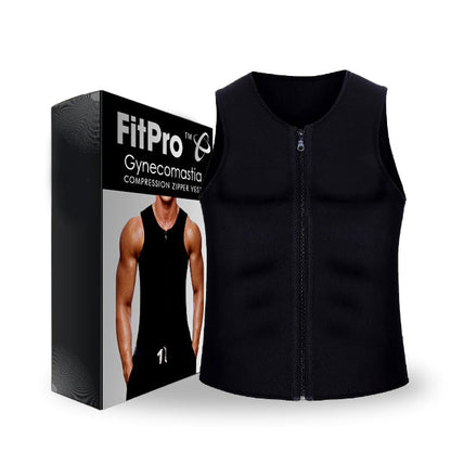 Γιλέκο συμπίεσης με φερμουάρ FitPro Gynecomastia